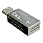 USB Memóriakártya Olvasó, támogatja a MicroSD/TF SD kártyákat, arany