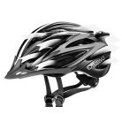 Női/Férfi kerékpáros Sisak, S 50-54cm, fényvisszaverő csíkok, fejátmérő szabályzó, spoiler+táska, karbonmintás, fekete