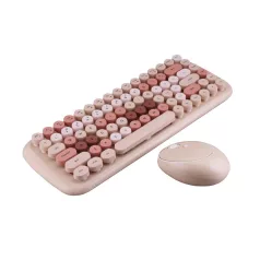   MOFII vezeték nélküli billentyűzet + egér, Candy, nemzetközi elrendezés, Barna/multicolor