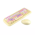 MOFII vezeték nélküli billentyűzet + egér, Candy, nemzetközi elrendezés, Sárga/multicolor