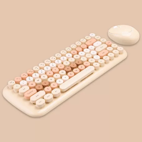 MOFII vezeték nélküli billentyűzet + egér, Candy, nemzetközi elrendezés, Sárga/multicolor