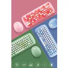 MOFII vezeték nélküli billentyűzet + egér, Candy, nemzetközi elrendezés, Sárga/multicolor