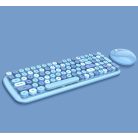 MOFII vezeték nélküli billentyűzet + egér, Candy, nemzetközi elrendezés, Világoskék/multicolor