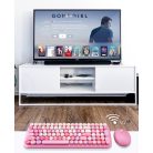 MOFII vezeték nélküli billentyűzet + egér, Candy, nemzetközi elrendezés, Világoskék/multicolor