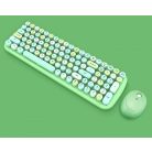 MOFII vezeték nélküli billentyűzet + egér, Candy, nemzetközi elrendezés, Világoskék/multicolor