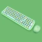 MOFII vezeték nélküli billentyűzet + egér, Candy, nemzetközi elrendezés, Zöld/multicolor