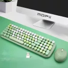 MOFII vezeték nélküli billentyűzet + egér, Candy, nemzetközi elrendezés, Zöld/multicolor
