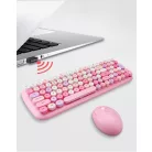 MOFII vezeték nélküli billentyűzet + egér, Candy, nemzetközi elrendezés, Zöld/multicolor