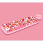 MOFII vezeték nélküli billentyűzet + egér, Candy, nemzetközi elrendezés, Zöld/multicolor