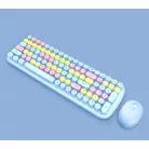 MOFII vezeték nélküli billentyűzet + egér, Candy, nemzetközi elrendezés, Zöld/multicolor