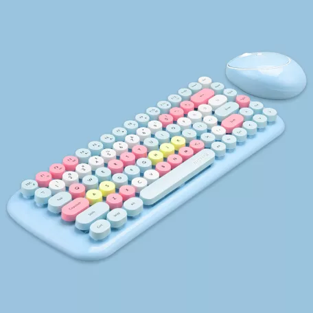 MOFII vezeték nélküli billentyűzet + egér, Candy, nemzetközi elrendezés, Barna/multicolor