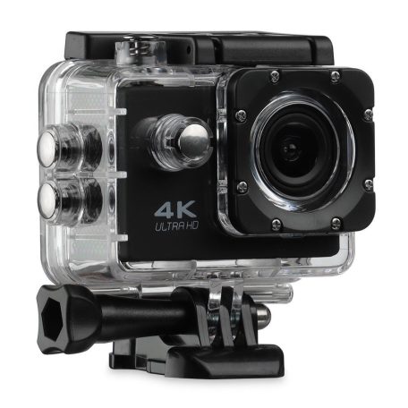 WiFi-s Akciókamera, 12MP sportkamera, FullHD video/60FPS, max. 64GB TF Card, 30m-ig vízálló, A+ 170°, fekete