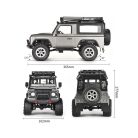 Fayee Távirányítós autó, 2,4 GHz-es rádióvezérlésű autó, LED világítással, 1:12 arány, 4WD, 15km/h,  14 év feletti gyermekek számára, szürke