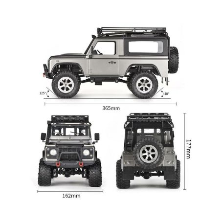 Fayee Távirányítós autó, 2,4 GHz-es rádióvezérlésű autó, LED világítással, 1:12 arány, 4WD, 15km/h,  14 év feletti gyermekek számára, szürke