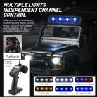 Fayee Távirányítós autó, 2,4 GHz-es rádióvezérlésű autó, LED világítással, 1:12 arány, 4WD, 15km/h,  14 év feletti gyermekek számára, szürke