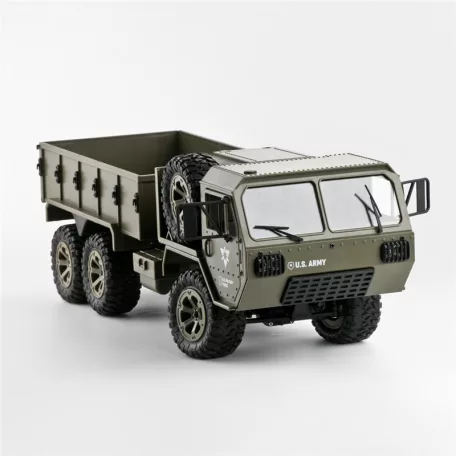 Fayee Távirányítós U.S. Army katonai teherautó, 2,4 GHz-es rádióvezérlésű, 1:16 arány, 6WD off road, 15km/h, 14 év feletti gyermekek számára, zöld