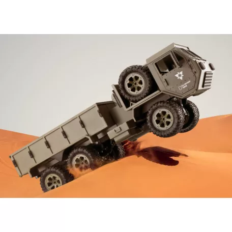 Fayee Távirányítós U.S. Army katonai teherautó, 2,4 GHz-es rádióvezérlésű, 1:16 arány, 6WD off road, 15km/h, 14 év feletti gyermekek számára, zöld