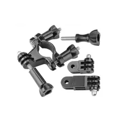   Akciókamera Rögzítő/Tartó Biciklire és Motorra, csőre szerelhető, GoPro HERO 5 6 7 8 9 10 kompatibilis, fekete
