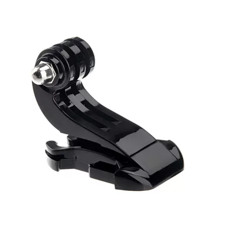 Sportkamera adapter, 2db, J-Hook support, csatra csatolható, például bukósisak, mellpánt, fejpánt csatra, sportkamerákkal kompatibilis, fekete