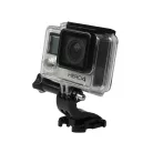 Sportkamera adapter, 2db, J-Hook support, csatra csatolható, például bukósisak, mellpánt, fejpánt csatra, sportkamerákkal kompatibilis, fekete