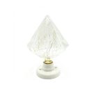 Kristály Formájú Színes LED üveg búra, E27 foglalatba, zöld-piros-kék-sárga ünnepi fények