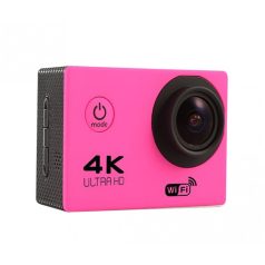   WiFi-s Akciókamera, H10, 12MP sportkamera, FullHD video/60FPS, max.64GB TF Card, 30m-ig vízálló, A+ 170°, rózsaszín