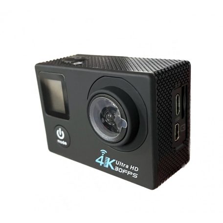 WiFi-s Akciókamera, H22, 12MP sportkamera, FullHD video/60FPS, max.32GB TF Card, 30m-ig vízálló, A+ 170°, fekete