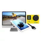WiFi-s Akciókamera, H22, 12MP sportkamera, FullHD video/60FPS, max.32GB TF Card, 30m-ig vízálló, A+ 170°, fekete