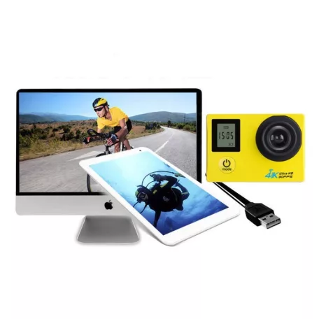 WiFi-s Akciókamera, H22, 12MP sportkamera, FullHD video/60FPS, max.32GB TF Card, 30m-ig vízálló, A+ 170°, fekete