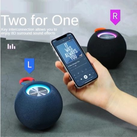 Hordozható Hopestar Hangszóró, Bluetooth v5.0, Vízálló, MicroSD kártya olvasó, AUX 3,5mm JackStereo, fekete