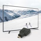 HDMI átalakitó adapter, Micro HDMI->HDMI, aranyozott csatlakozó, fekete