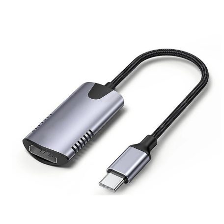 Videó-Audió digitalizáló adapter, HDMI-ről USB-C, videófelvétel és élő közvetítés szerkeztéshez, ezüstszín