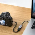 Videó-Audió digitalizáló adapter, HDMI-ről USB-C, videófelvétel és élő közvetítés szerkeztéshez, ezüstszín