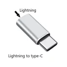 Univerzális OTG adapter (Lightning->USB-C), USB 3.0,  laptoppal és mobiltelefonnal, ezüst
