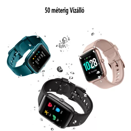 Lintelek Okos Egészség karkötő, 1.3″ színes TFT érintőkijelző aktivitásmérő, Lépésszámláló és Szívritmus mérés, fekete