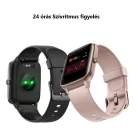 Lintelek Okos Egészség karkötő, 1.3″ színes TFT érintőkijelző aktivitásmérő, Lépésszámláló és Szívritmus mérés, fekete