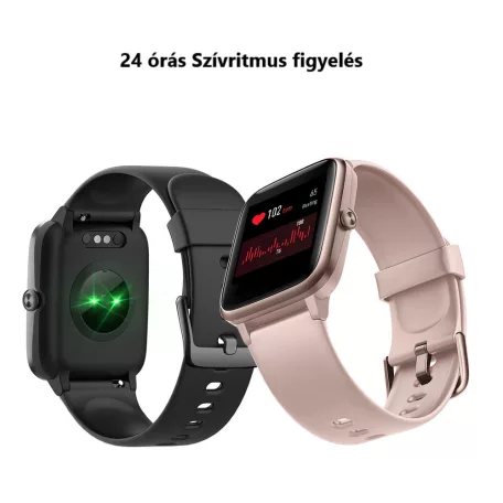 Lintelek Okos Egészség karkötő, 1.3″ színes TFT érintőkijelző aktivitásmérő, Lépésszámláló és Szívritmus mérés, fekete