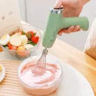 Multifunkciós Elektromos Turmixgép Készlet, űrtartalom 250ml, 2db habverő fej, 3db aprító penge, újratölthető 1500mAh akkumulátorral, kék