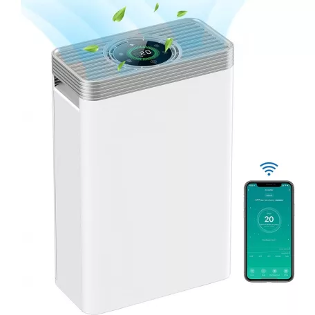 Hoome Intelligens Levegőtisztító, Negative Plasma Ions technológia, max. 25 négyzetméterig, fehér