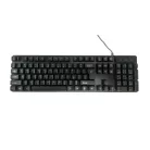 Vezetékes billentyűzet KR6300, USB, nemzetközi elrendezés, RGB világítás, fekete
