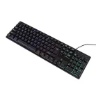 Vezetékes billentyűzet KR6300, USB, nemzetközi elrendezés, RGB világítás, fekete