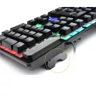Vezetékes billentyűzet KR6300, USB, nemzetközi elrendezés, RGB világítás, fekete