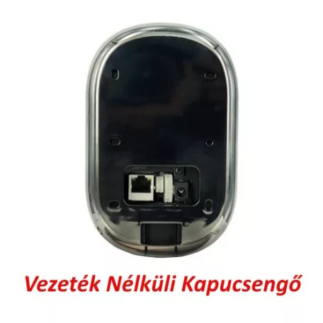 Kültéri-beltéri Kapucsengő, időjárásálló, 30m jelátviteli távolság, ezüst-fekete