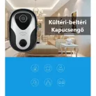 Kültéri-beltéri Kapucsengő, időjárásálló, 30m jelátviteli távolság, ezüst-fekete