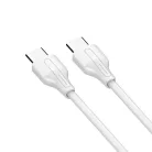 LDNIO Adat- és Töltőkábel LC121c, USB-C/USB-C csatlakozó, 65W gyorstöltés, 1 méter, fehér