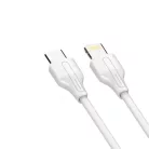 LDNIO Adat- és Töltőkábel LC121i, Lightning/USB-C csatlakozó, 30W gyorstöltés, 1 méter, fehér