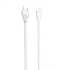 LDNIO Adat- és Töltőkábel LC121i, Lightning/USB-C csatlakozó, 30W gyorstöltés, 1 méter, fehér