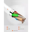 LDNIO Adat- és Töltőkábel LC121i, Lightning/USB-C csatlakozó, 30W gyorstöltés, 1 méter, fehér