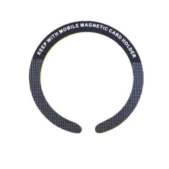   Univerzális mágnes gyűrű, MagSafe wireless töltőhöz, autós mágneses mobiltartóhoz, mobiltelefonra ragasztható, C alakú, fekete