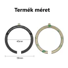 Univerzális mágnes gyűrű, MagSafe wireless töltőhöz, autós mágneses mobiltartóhoz, mobiltelefonra ragasztható, C alakú, fekete